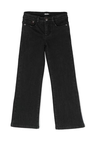 Black cotton blend stretch-design trousers MOLO KIDS | 2W23I1138073